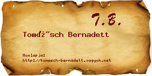 Tomásch Bernadett névjegykártya