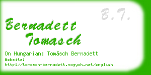 bernadett tomasch business card